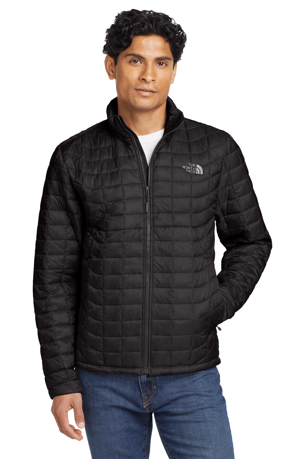 The North Face Black ThermoBall Eco Jacket – Box Quilt Stand Collar Slim Fit Packable