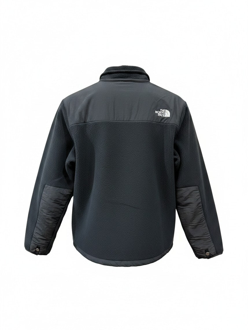 The North Face Black Denali Fleece Jacket – Polartec Softshell Panel Stand Collar Zip Pockets