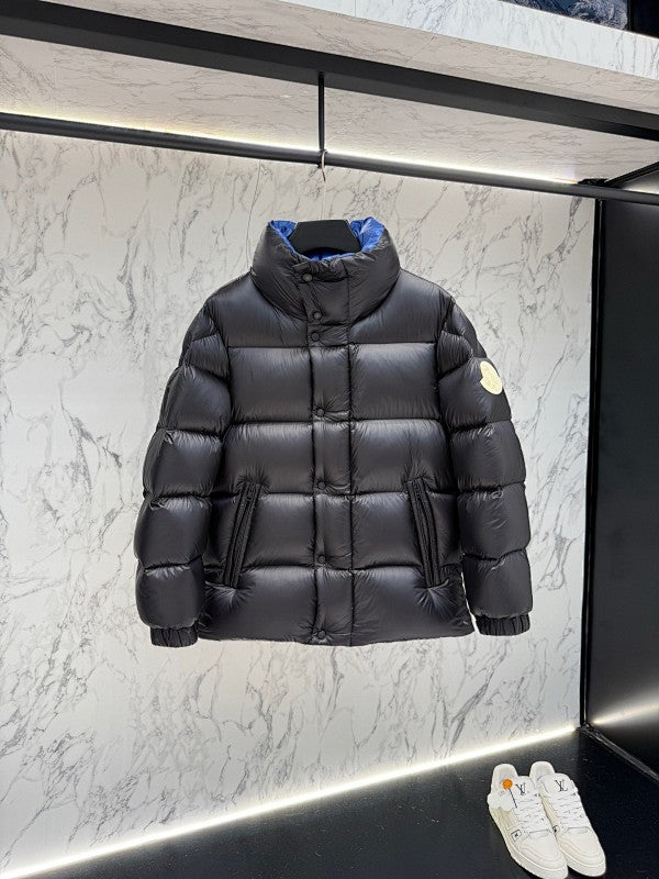 Moncler Black Oversized Down Jacket – Cobalt Blue Interior Contrast