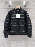 Moncler Black Glossy Shell Short Down Jacket – Iconic Badge