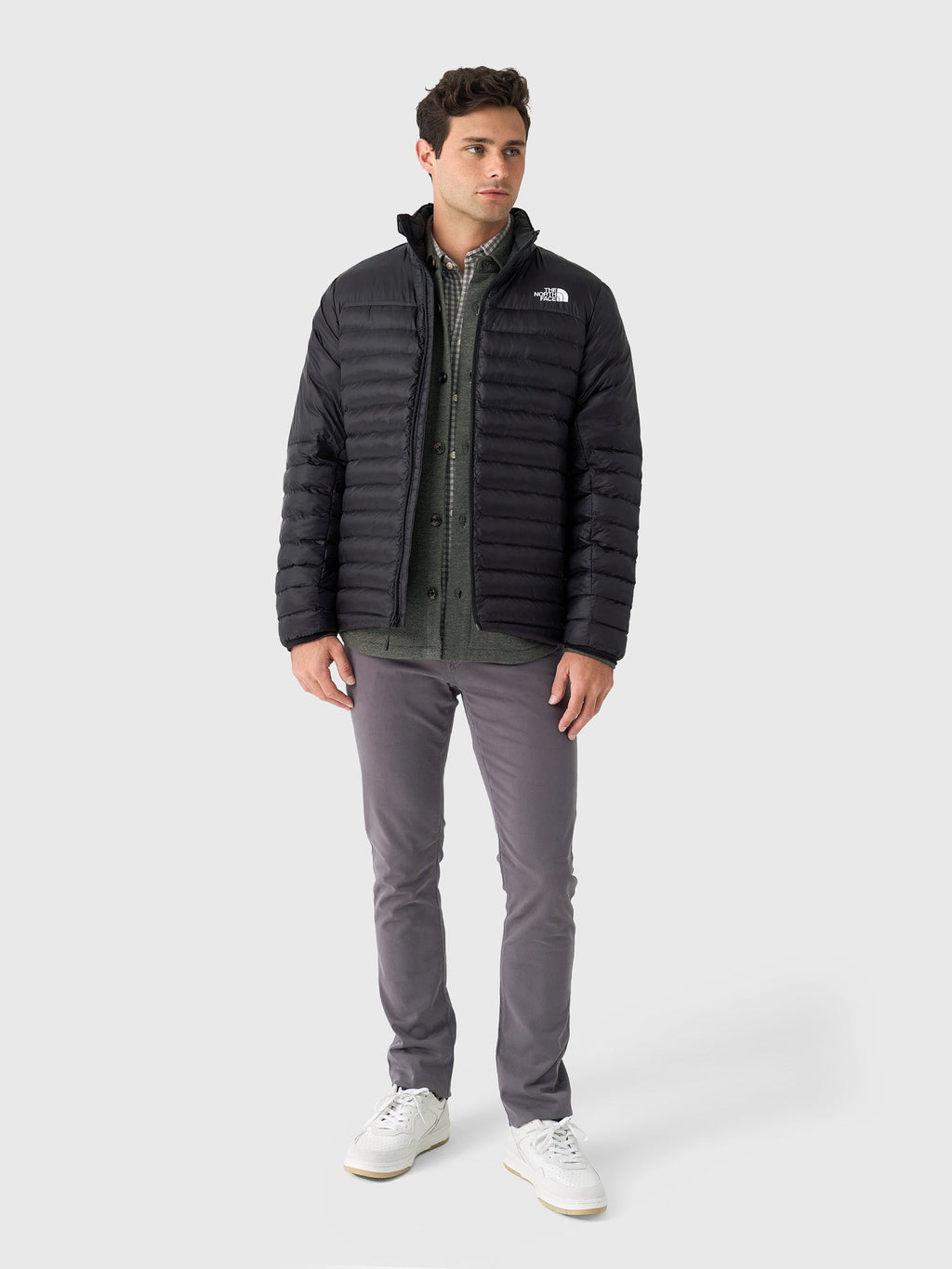 The North Face Black Stretch Down Jacket – Slim Fit Hoodless Lightweight Packable Narrow Baffle