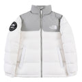 The North Face White Grey Nuptse 1992 Down Jacket – Colourblock 30th Anniversary Badge 700-Fill