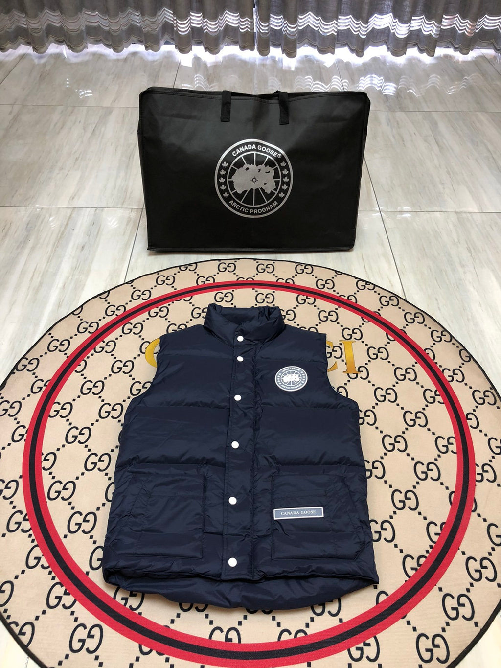 Canada Goose Navy Blue Arctic Program Down Vest