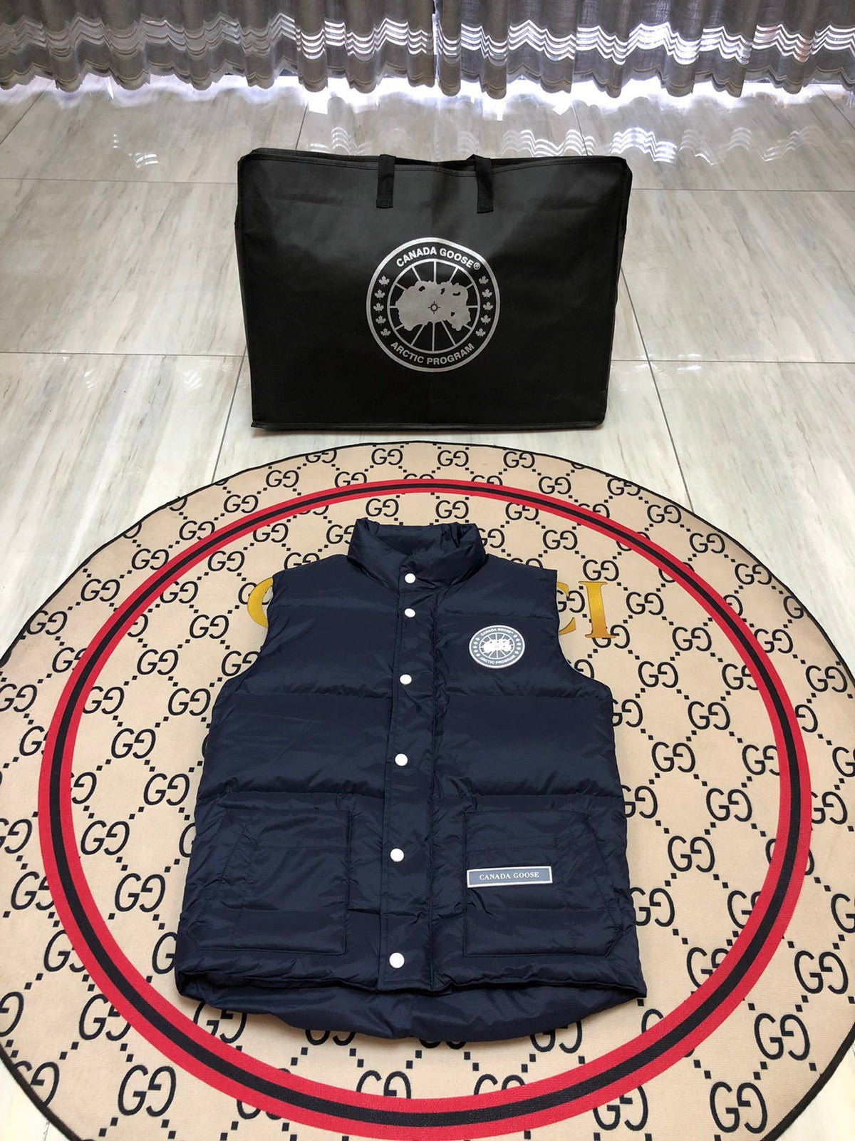 Canada Goose Navy Blue Arctic Program Down Vest