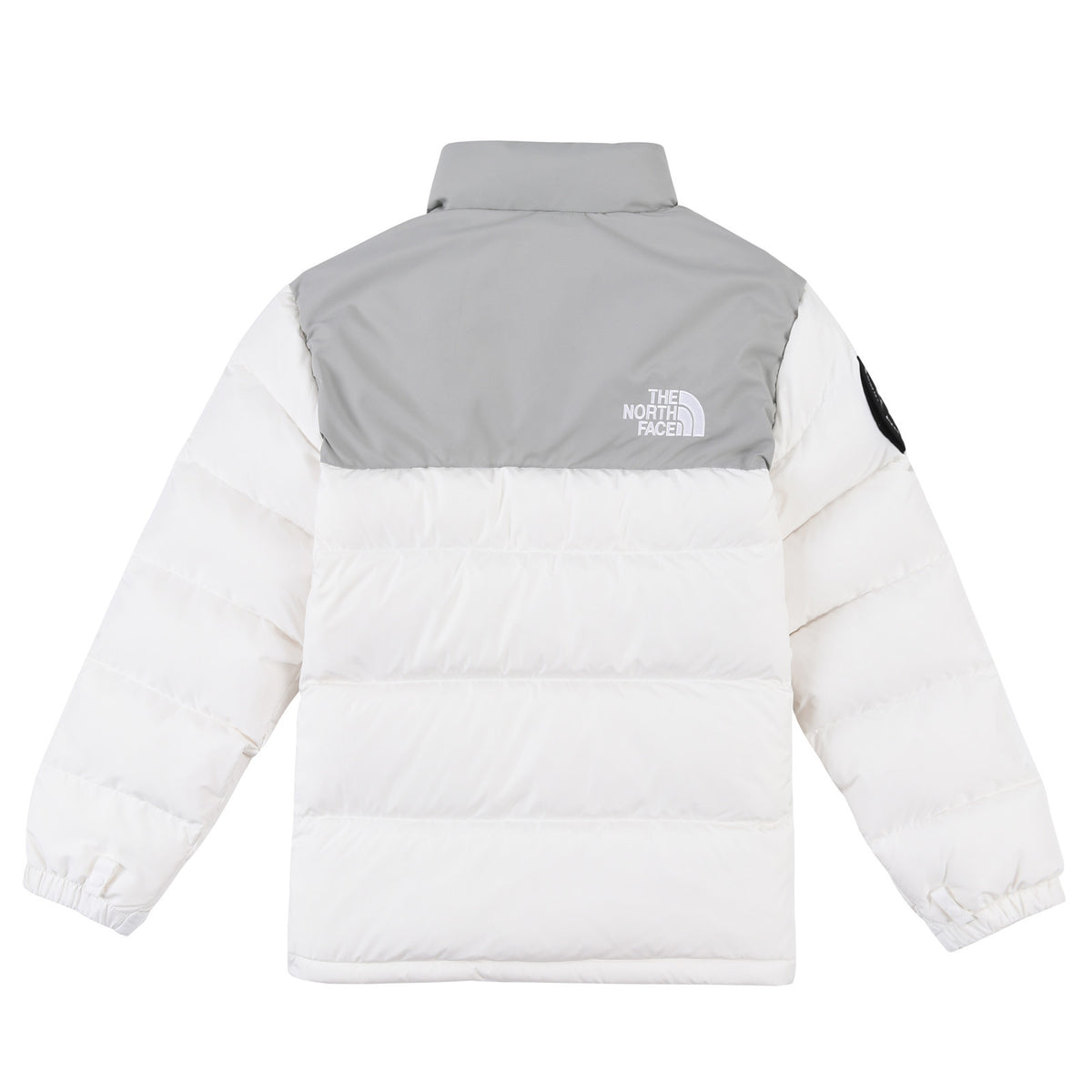 The North Face White Grey Nuptse 1992 Down Jacket – Colourblock 30th Anniversary Badge 700-Fill