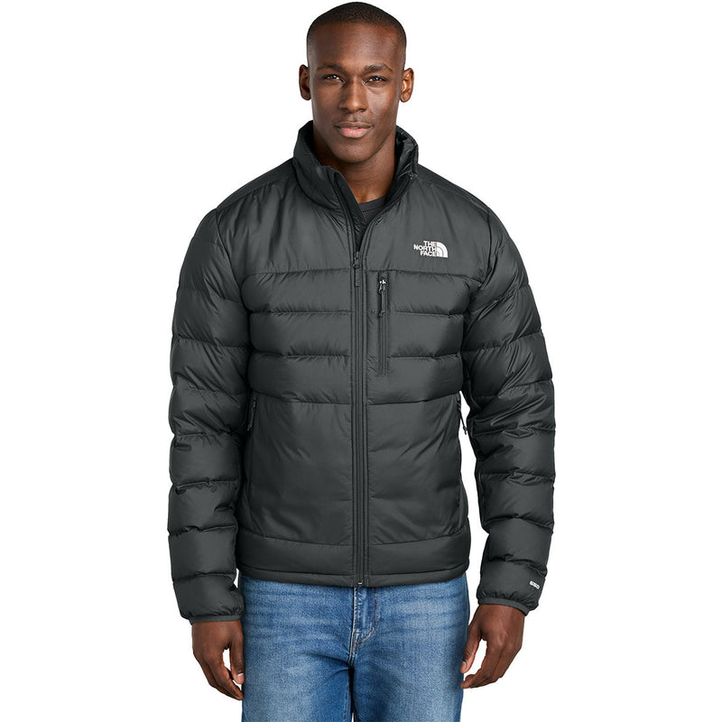 The North Face Black Aconcagua 3 Down Jacket – 650-Fill Hoodless Stand Collar Chest Zip Pocket