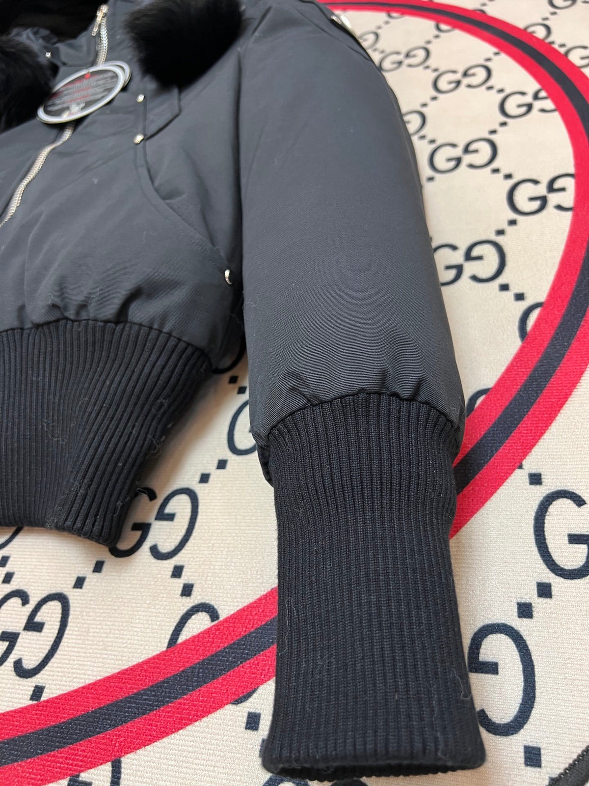 Moose Knuckles Black Pom-Pom Down Parka