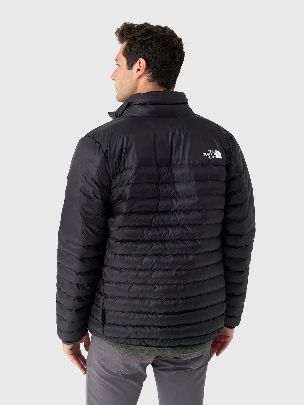 The North Face Black Stretch Down Jacket – Slim Fit Hoodless Lightweight Packable Narrow Baffle