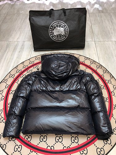 Canada Goose Black Glossy Quilted Down Puffer Jacket