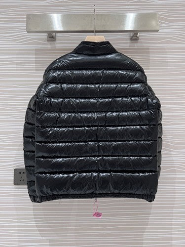 Moncler Black Glossy Shell Short Down Jacket – Iconic Badge