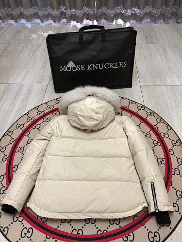 Moose Knuckles Cream Short Down Parka