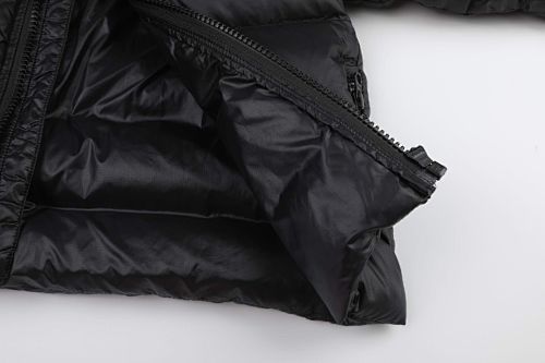 Canada Goose Black Lodge Down Hoody – 625-Fill Glossy Channel-Baffle Hooded Puffer Jacket with Arm Badge
