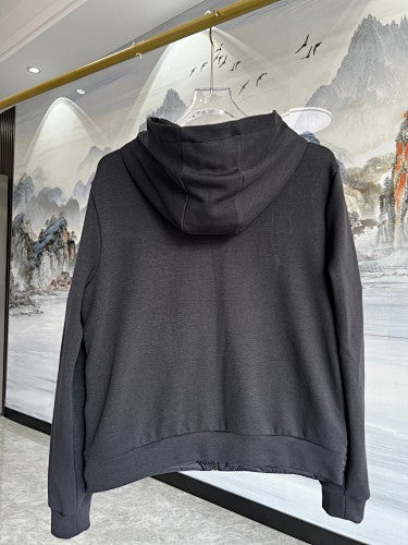 Moncler Black Knit-Panel Down Jacket