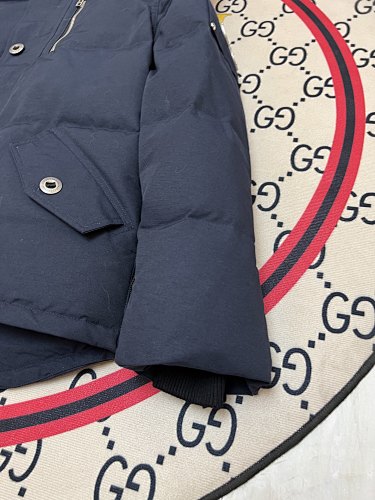 Moose Knuckles Navy Oversized Fur-Trim Down Parka