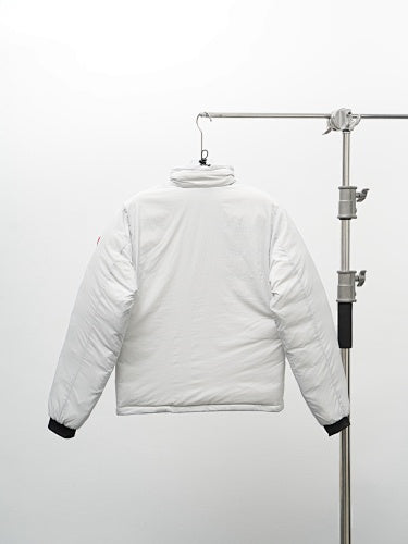 Canada Goose White Smooth Shell Down Bomber Jacket – Grey Quilted Liner