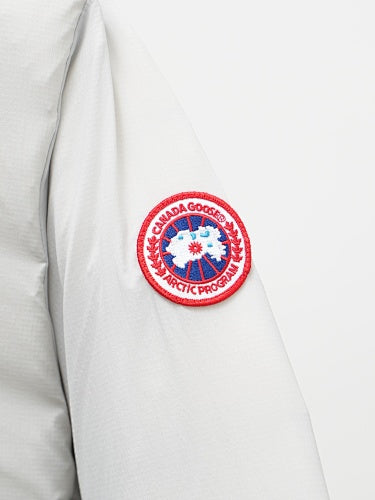 Canada Goose White Smooth Shell Down Bomber Jacket – Grey Quilted Liner