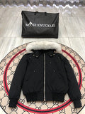 Moose Knuckles Black Fur-Trim Down Parka