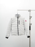 Canada Goose White Smooth Shell Down Bomber Jacket – Grey Quilted Liner