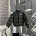 The North Face Triple Black Nuptse 1996 Down Jacket – 700-Fill Tonal Monochrome Box Baffle Stand Collar No Hood