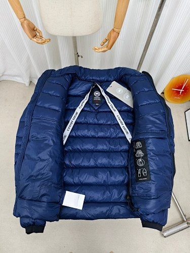 Canada Goose Navy Blue Quilted Down Bomber Jacket