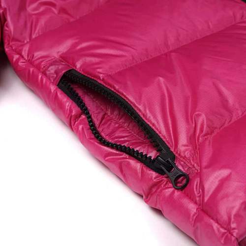 Canada Goose Fuchsia Lodge Down Hoody – 625-Fill Glossy Channel-Baffle Hooded Puffer Jacket with Arctic Program Arm Badge