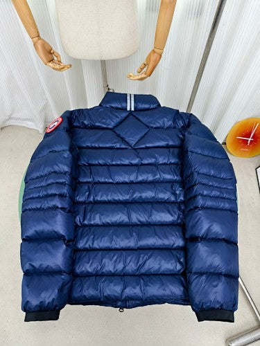 Canada Goose Navy Blue Quilted Down Bomber Jacket