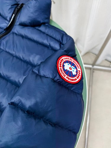 Canada Goose Navy Blue Quilted Down Bomber Jacket