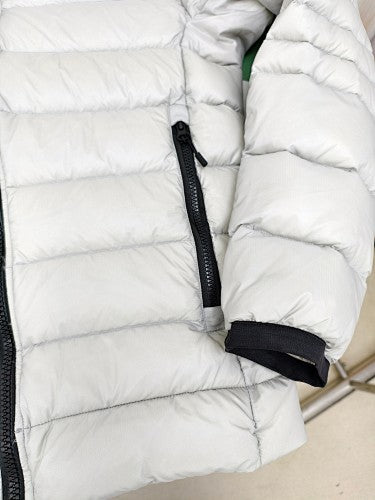 Canada Goose White Quilted Down Bomber Jacket