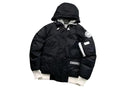 Canada Goose Black Hooded Down Bomber Jacket