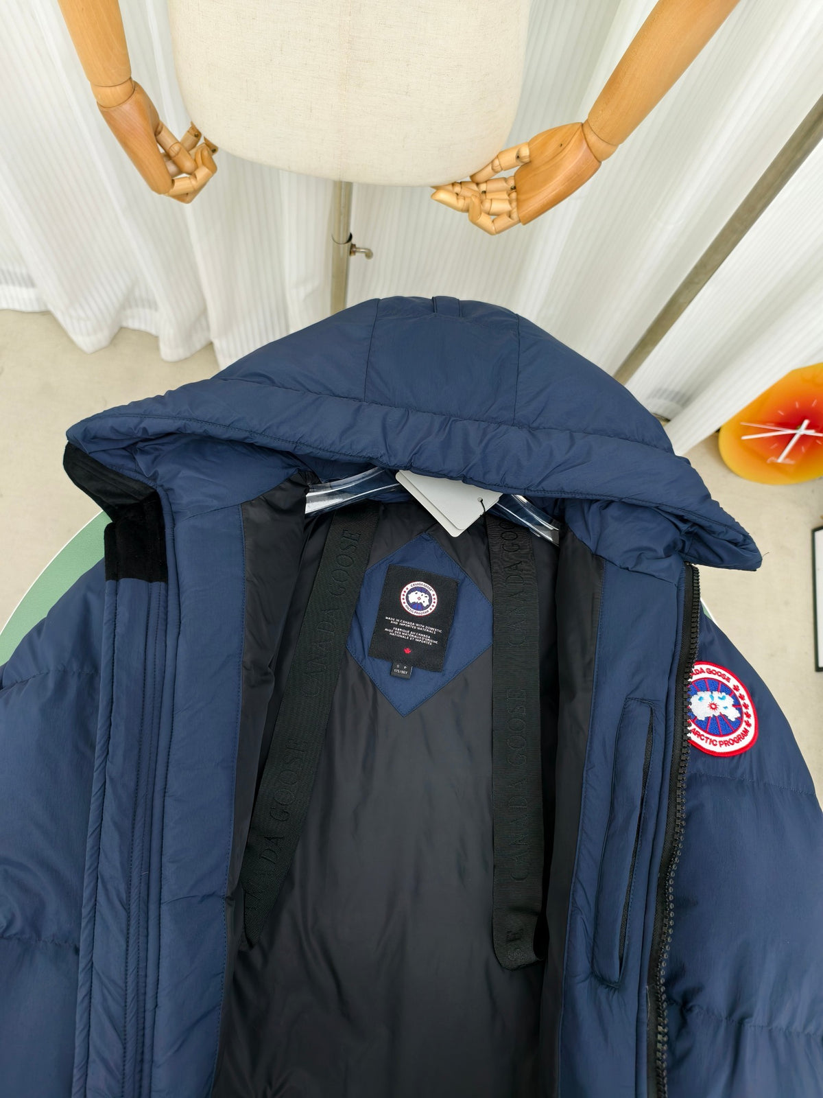 Canada Goose Navy Blue Oversized Quilted Down Hooded Parka