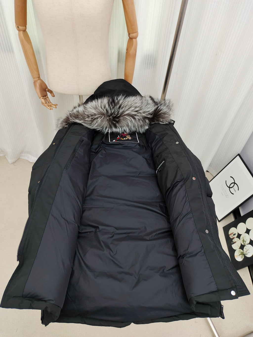 Moose Knuckles Black Multi-Pocket Down Jacket