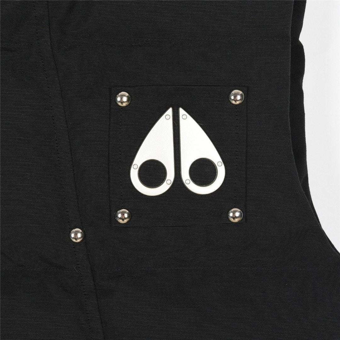Moose Knuckles Black Textured Down Vest