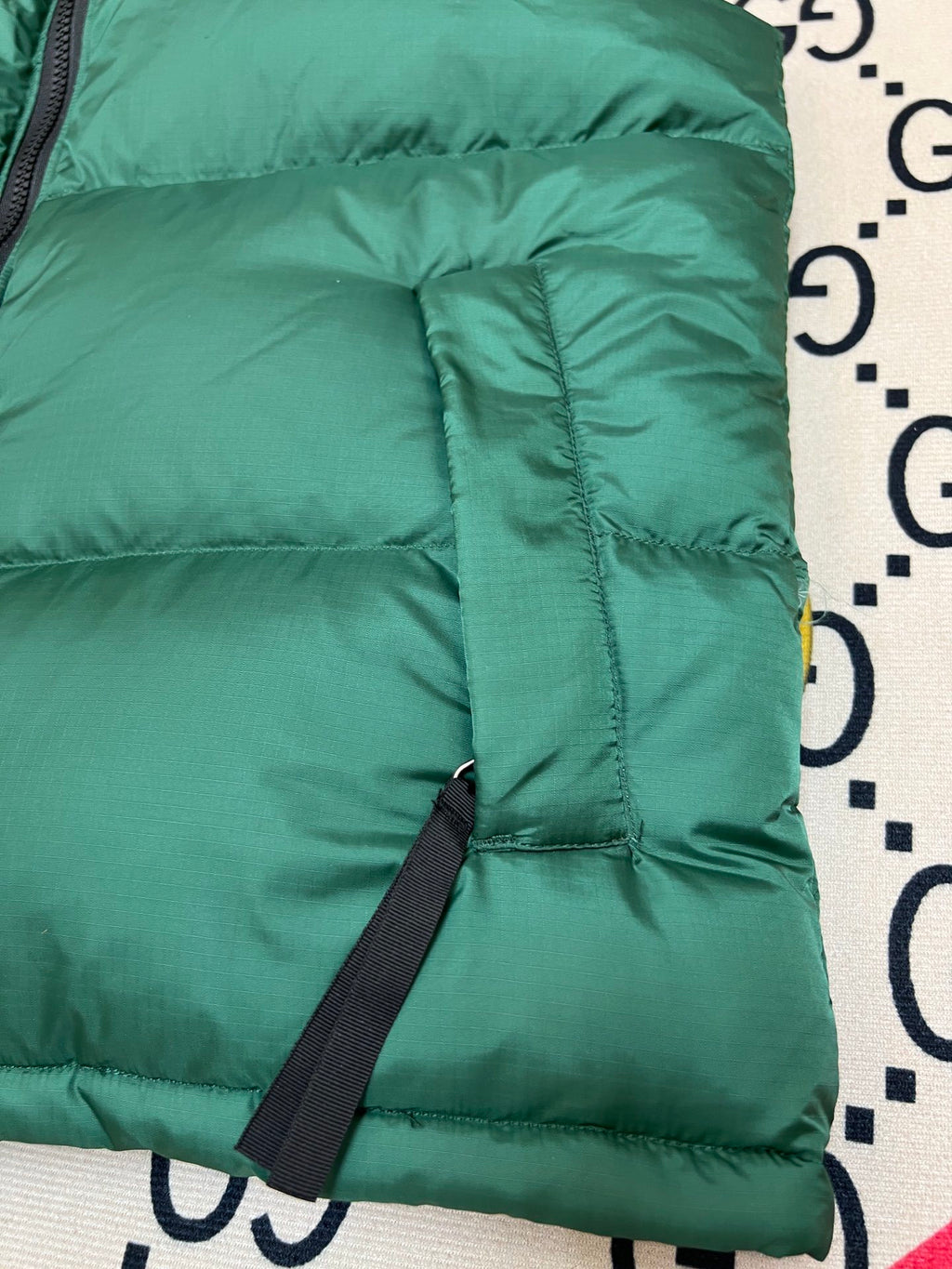 The North Face Forest Green & Black Nuptse Down Vest