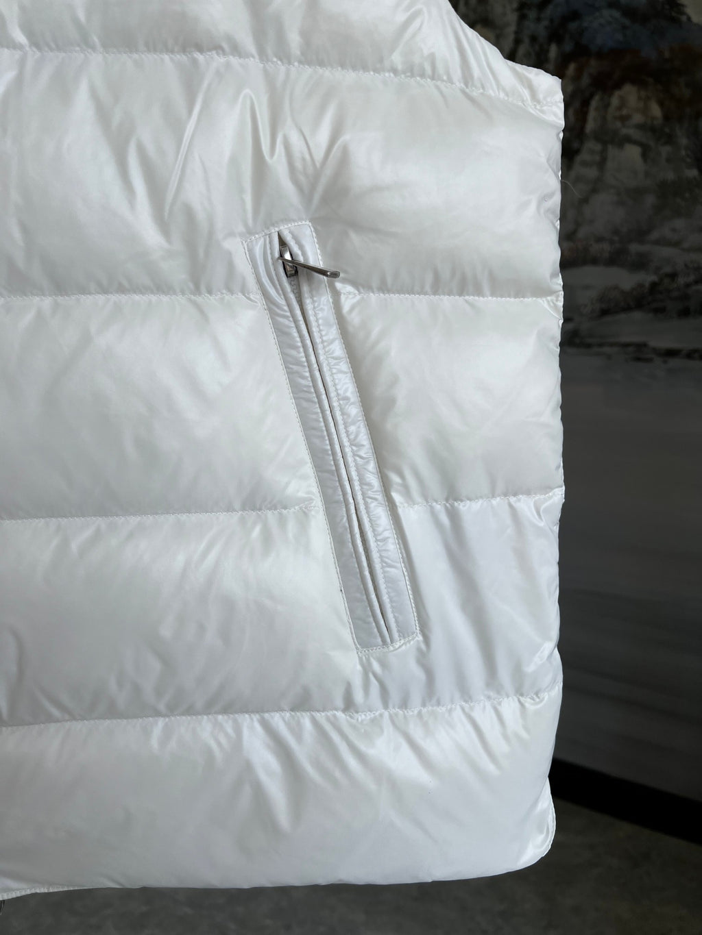 Moncler White Down Vest