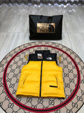 The North Face Yellow & Black Nuptse Down Vest