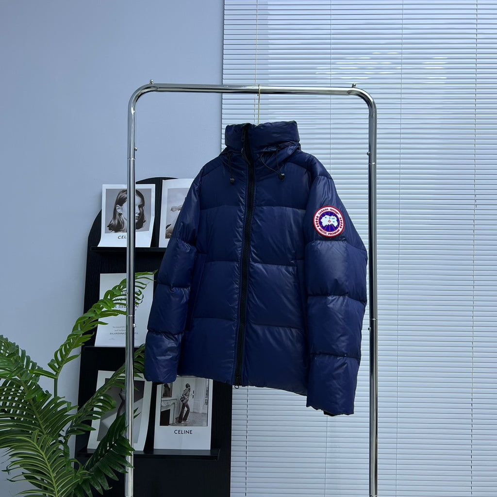Canada Goose Navy Blue Matte Ripstop Down Jacket – YKK Two-Way Zip