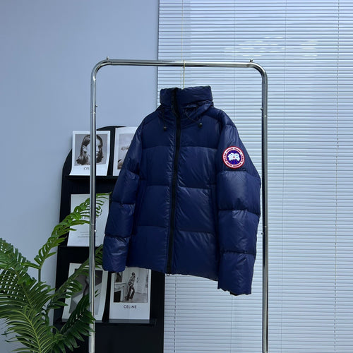 Canada Goose Navy Blue Matte Ripstop Down Jacket – YKK Two-Way Zip