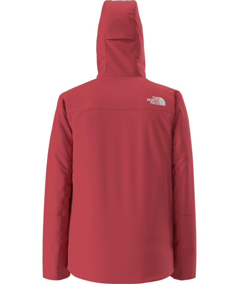 The North Face Rose Red Waterproof Hooded Shell Jacket – Helmet Hood Chest Zip Pockets Athletic Fit