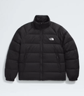 The North Face Black Nuptse Hooded Down Jacket – Wide Baffle Stand Collar Zip Pockets