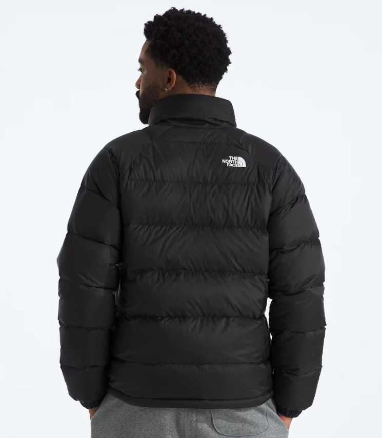 The North Face Black Nuptse Hooded Down Jacket – Wide Baffle Stand Collar Zip Pockets