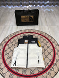 The North Face White & Black Nuptse Down Vest