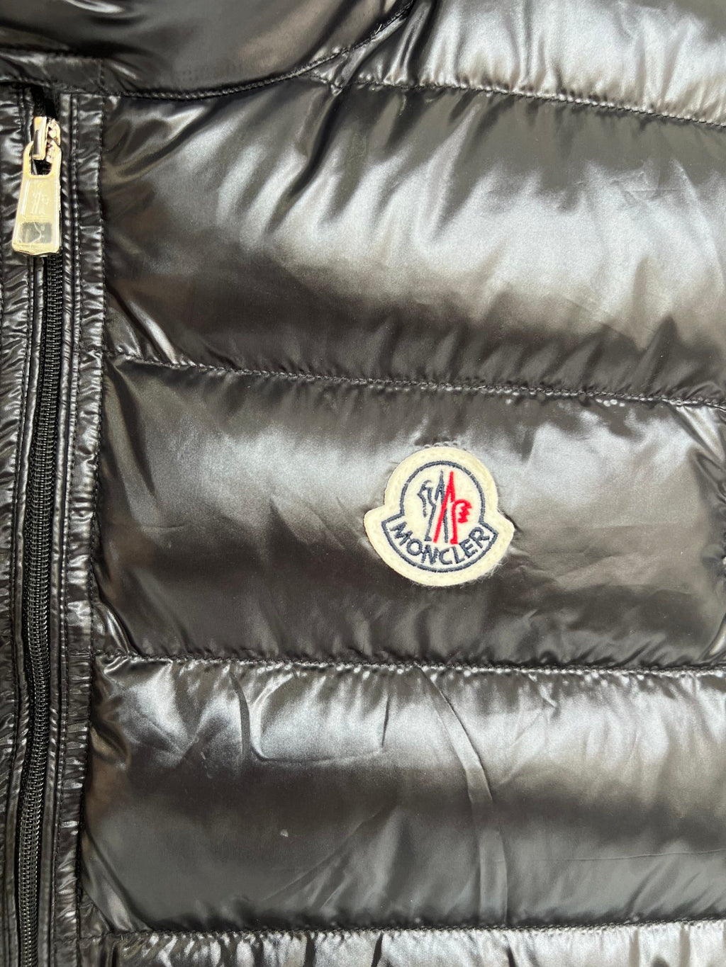 Moncler Black High-Gloss Down Vest