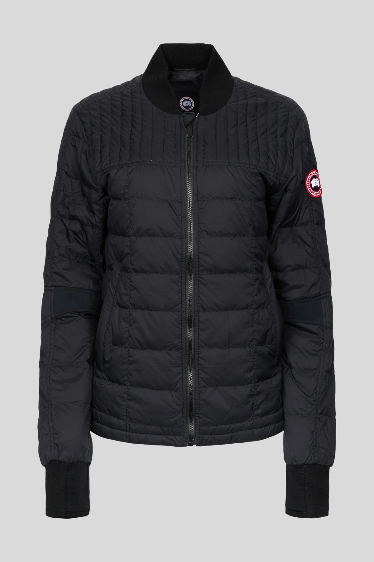Canada Goose Black Lightweight Quilted Down Bomber Jacket – Women's