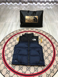 The North Face Navy Blue & Black Nuptse Down Vest