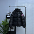 Canada Goose Black Glossy Down Puffer Jacket – Two-Way Zip