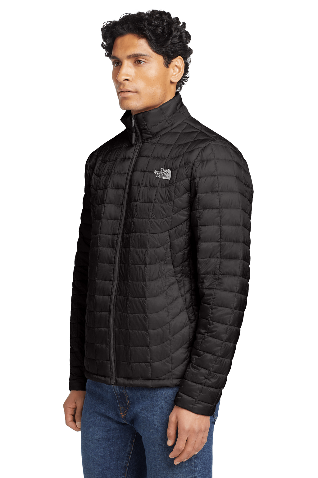 The North Face Black ThermoBall Eco Jacket – Box Quilt Stand Collar Slim Fit Packable