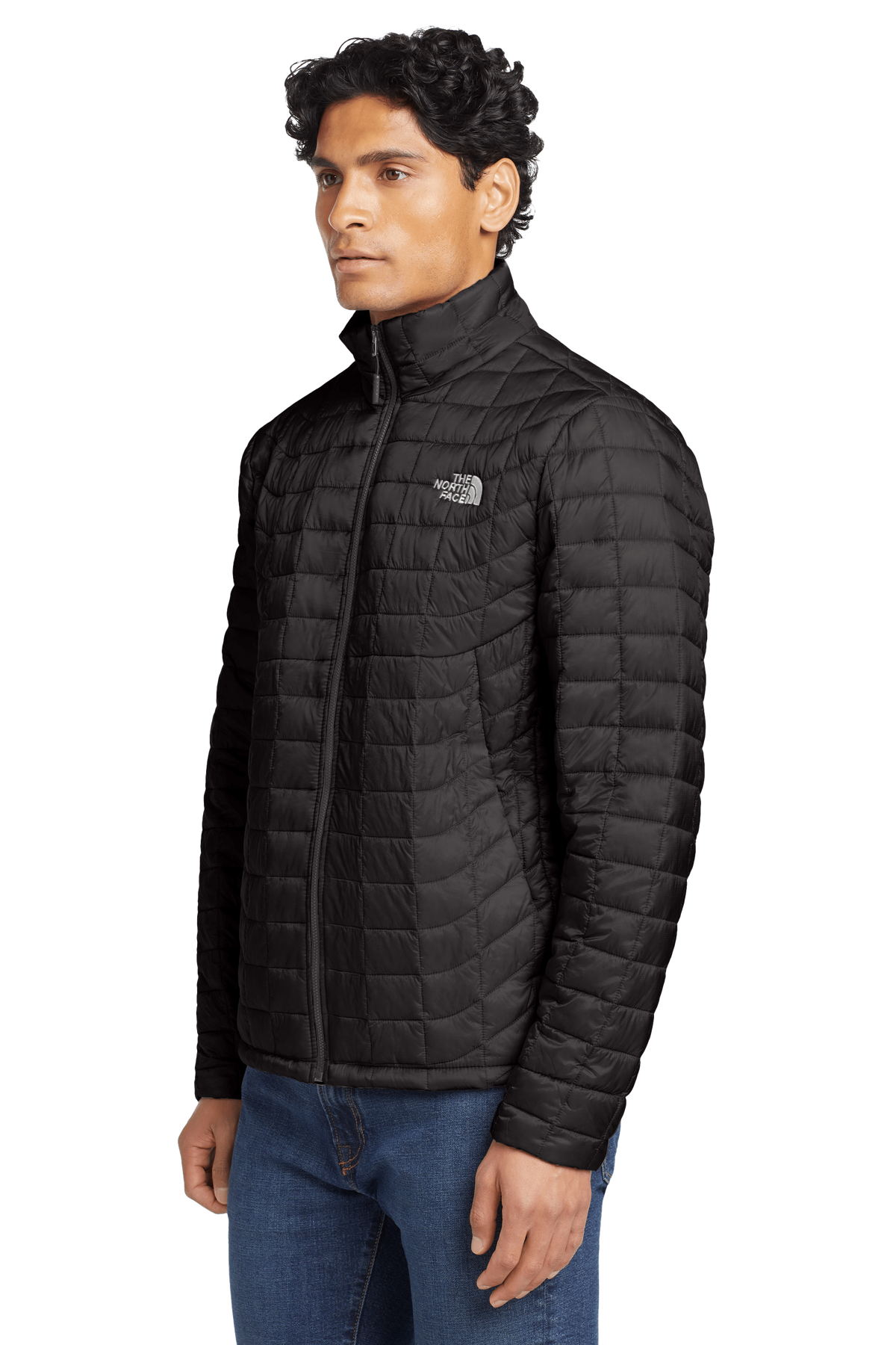 The North Face Black ThermoBall Eco Jacket – Box Quilt Stand Collar Slim Fit Packable