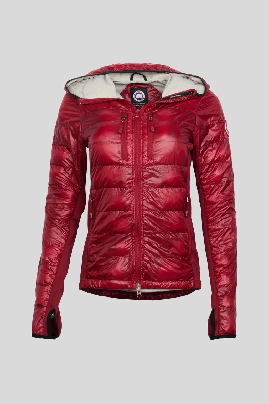Canada Goose Burgundy Hybridge Lite Hooded Down Jacket – Women's