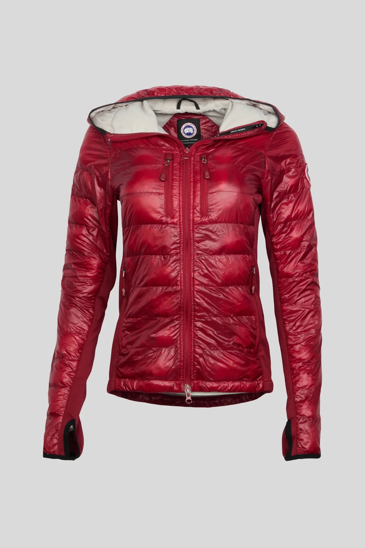 Canada Goose Burgundy Hybridge Lite Hooded Down Jacket – Women's